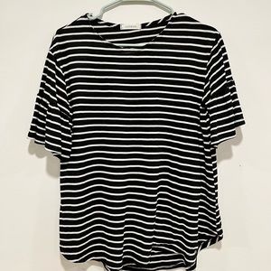 Black & White Striped Top